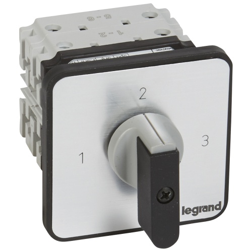 Трехпозиционный переключатель без положения ''0'' - PR 26 - 1П - 3 контакта - крепление на дверце | код 027501 |  Legrand